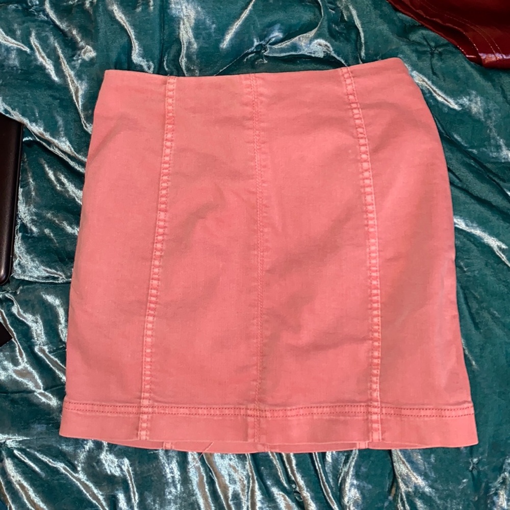 pink tight mini skirt
